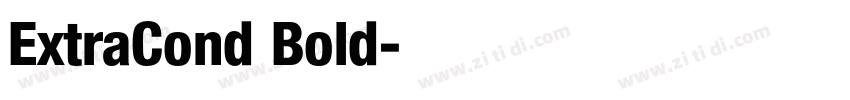 ExtraCond Bold字体转换